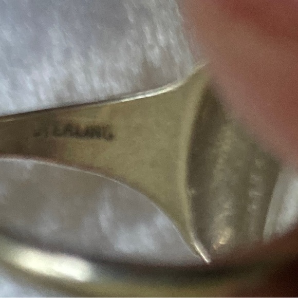 ☘️Rare Vintage Navajo Sterling Inlayed Eagle Ring - Picture 3 of 6